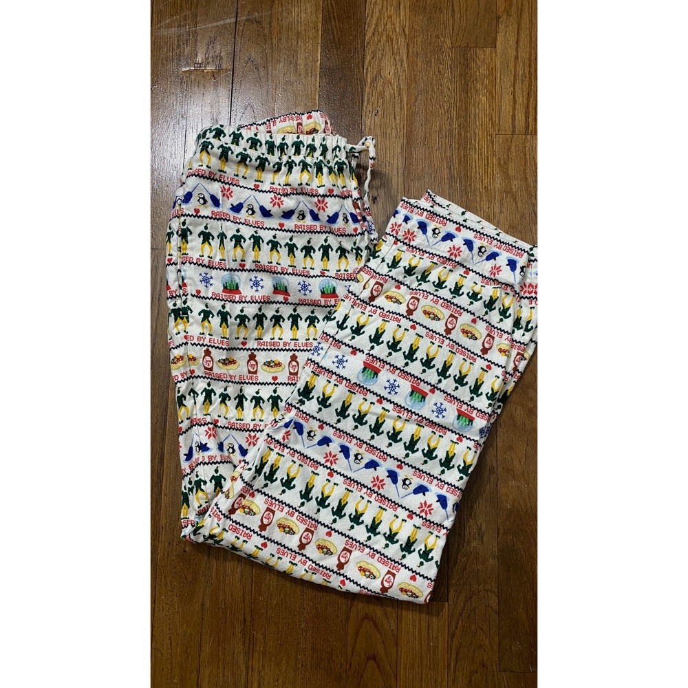Hanna Andersson x Elf Adult Holiday Flannel Pajama Pants Size M Cozy & Festive
